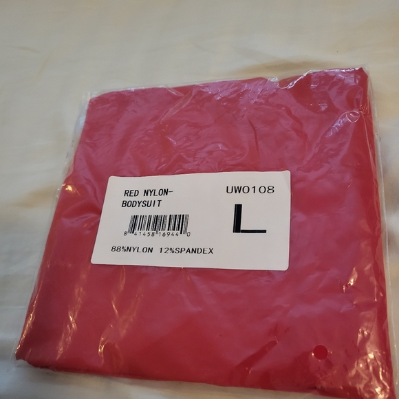 Red Nylon Bodysuit (L) still in packaging - Picture 2 of 6